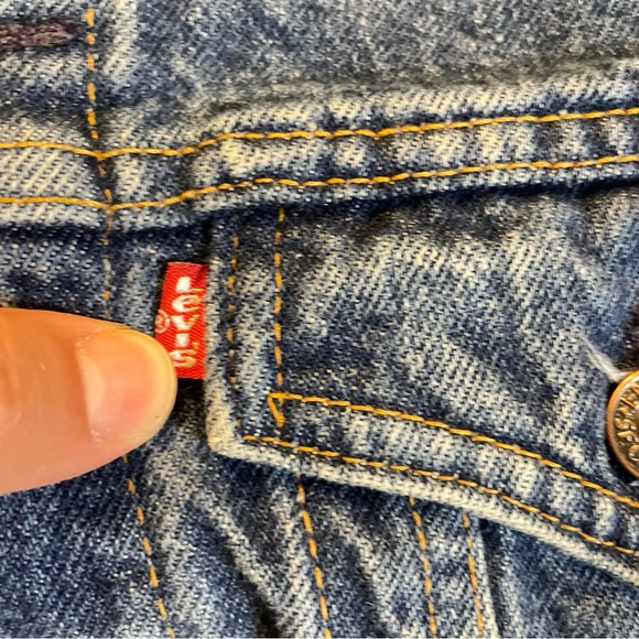 Vintage Boy/Girl Levi’s‎  Medium Wash Denim Jean Jacket Size 16 Made In U.S.A - Picture 4 of 11